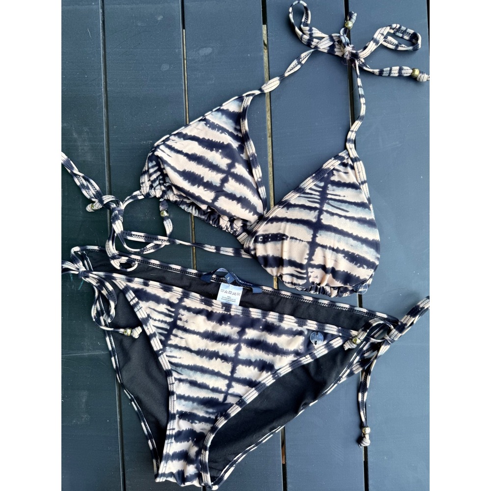 French Connection Tie Dye Triangle Bikini Set Size L
